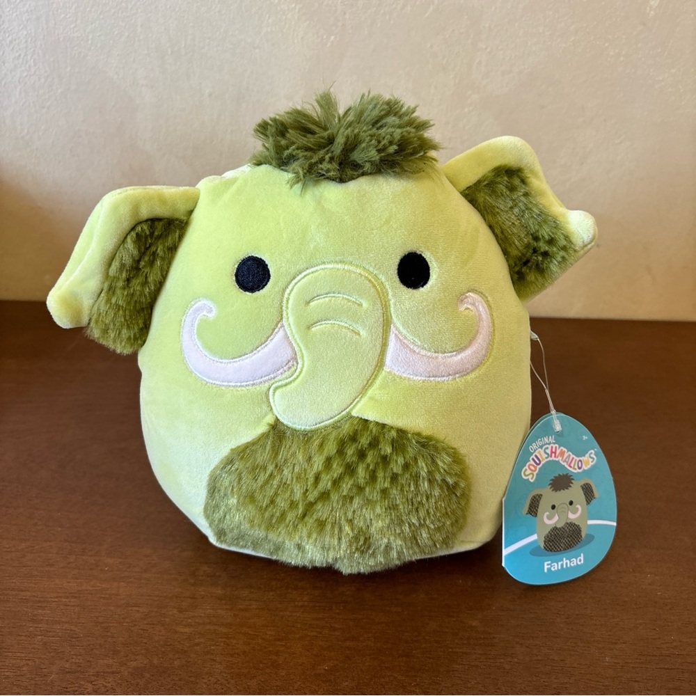 Squishmallows Cozy Animal Squad 8" Farhad the Lime Green Mammoth Plush Doll Toy
